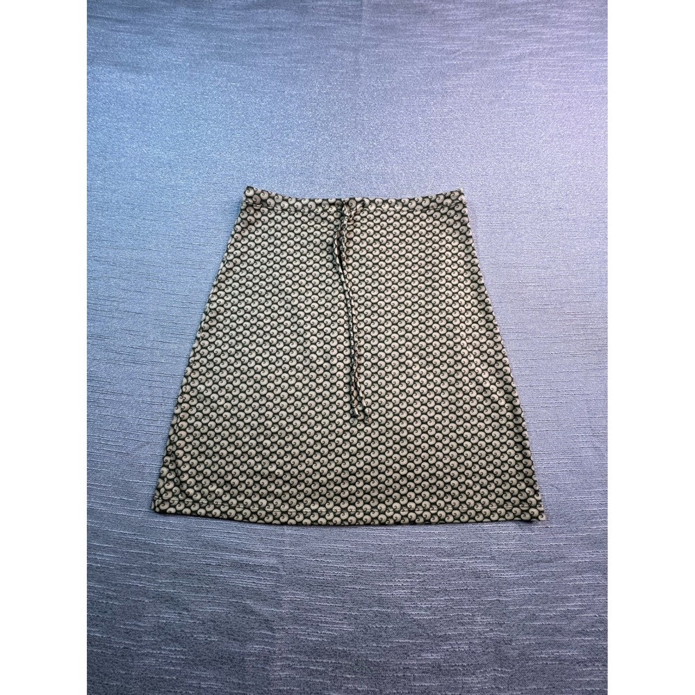Vintage Esprit Mini Skirt XS Green Swirl Geometric 90s Whimsygoth Vintage